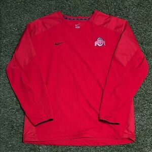 Ohio State Nike Men's Scarlet Crewneck wind shirt